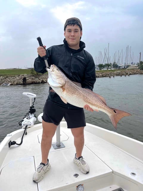 Clients with their catch