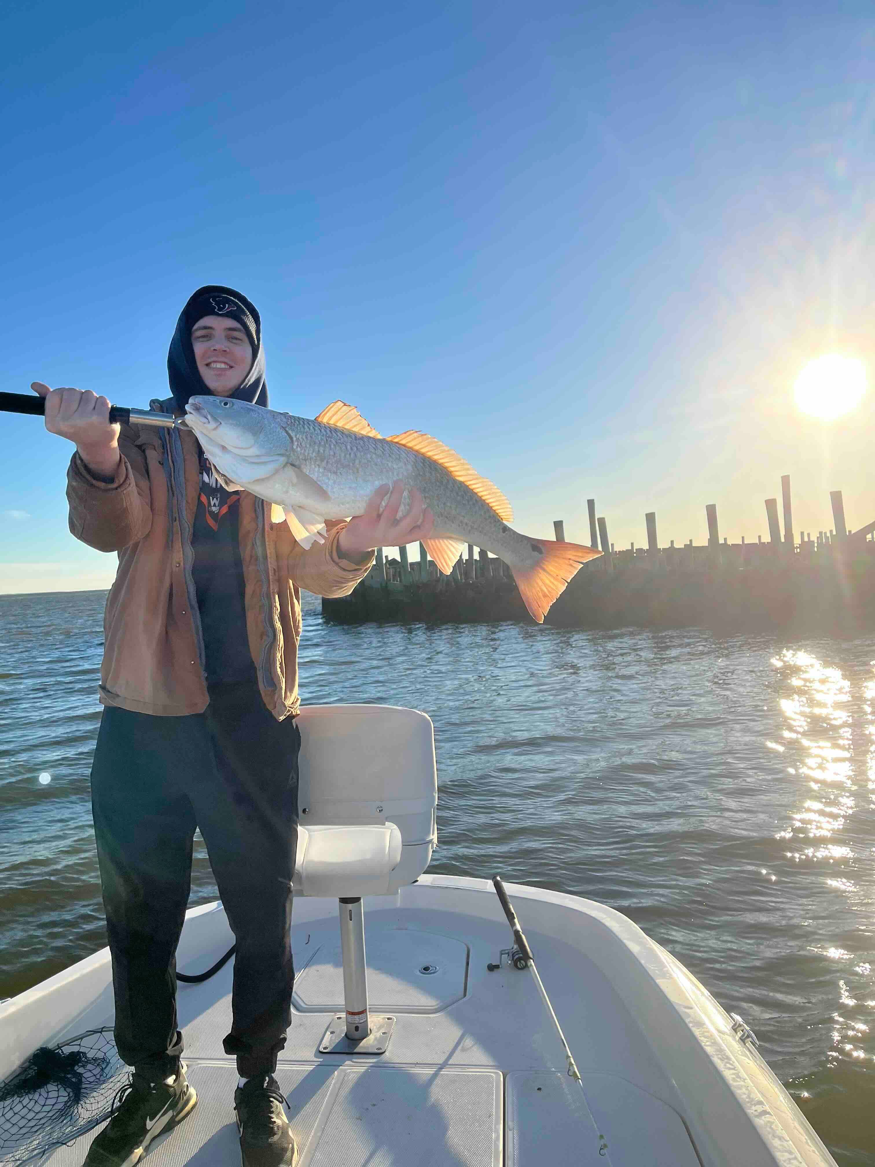 Clients with their catch